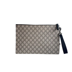 Gucci GG Supreme Canvas Blind For Love Zip Pouch Clutch Bag