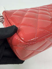 Chanel Patent Quilted Coco Shine Flap Pink Large