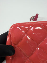Chanel Patent Quilted Coco Shine Flap Pink Large