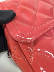 Chanel Patent Quilted Coco Shine Flap Pink Large
