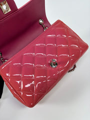 Chanel Patent Quilted Coco Shine Flap Pink Large