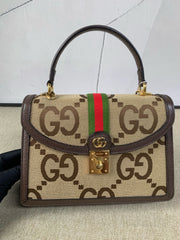 Gucci Jumbo GG Canvas Small Ophidia Top Handle