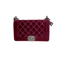 Chanel Velvet Le Boy Medium Flap Bag