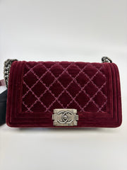 Chanel Velvet Le Boy Medium Flap Bag