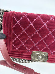 Chanel Velvet Le Boy Medium Flap Bag