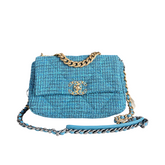 Chanel 19 Flap Bag Quilted Tweed Large