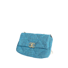 Chanel 19 Flap Bag Quilted Tweed Large