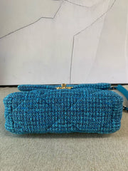 Chanel 19 Flap Bag Quilted Tweed Large