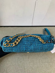 Chanel 19 Flap Bag Quilted Tweed Large