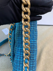 Chanel 19 Flap Bag Quilted Tweed Large