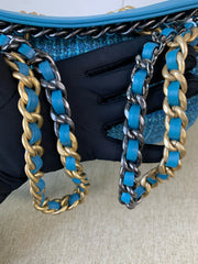Chanel 19 Flap Bag Quilted Tweed Large
