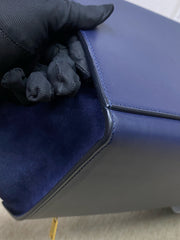 Celine Blue Python and Suede Trapeze Tote Bag