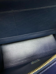 Celine Blue Python and Suede Trapeze Tote Bag