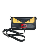 Fendi Leather Monster Mini Baguette Bag