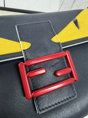 Fendi Leather Monster Mini Baguette Bag