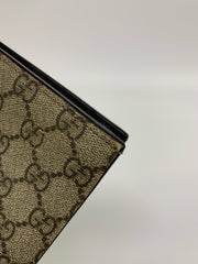 Gucci GG Supreme Web Brown Pouch