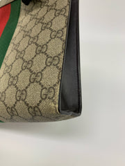 Gucci GG Supreme Web Brown Pouch