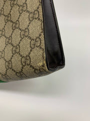Gucci GG Supreme Web Brown Pouch
