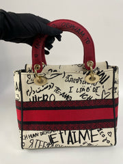 Dior Lady Dior Graffiti D-Lite Canvas