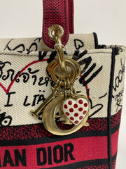 Dior Lady Dior Graffiti D-Lite Canvas