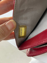 Chanel Red Patent Wallet