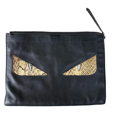 Fendi Python Monster Eye Clutch