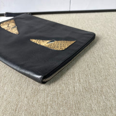 Fendi Python Monster Eye Clutch