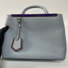 Fendi Blue Leather Petite 2Jours Tote