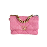 Chanel 19 Flap Bag Quilted Tweed Large