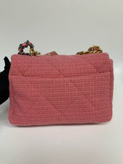 Chanel 19 Flap Bag Quilted Tweed Large