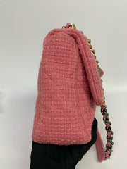 Chanel 19 Flap Bag Quilted Tweed Large