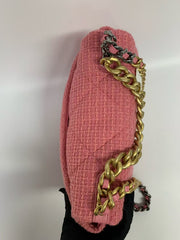Chanel 19 Flap Bag Quilted Tweed Large
