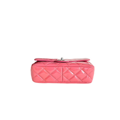 Chanel Patent Quilted Coco Shine Flap Pink Large