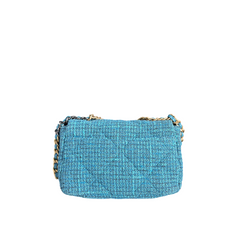 Chanel 19 Flap Bag Quilted Tweed Large