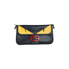 Fendi Leather Monster Mini Baguette Bag