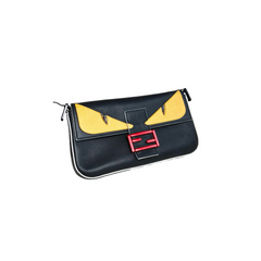 Fendi Leather Monster Mini Baguette Bag