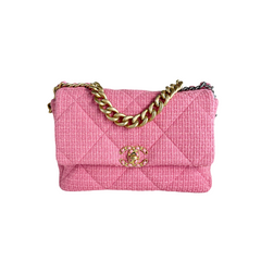 Chanel 19 Flap Bag Quilted Tweed Large